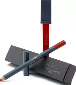 Aden Liquid Lipstick + Lipliner Pencil Set Extreme Nude 15