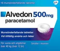 Alvedon Munsönderfallande Tablett 500mg 16 st