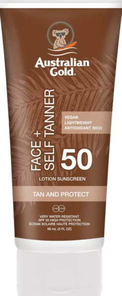 Australian Gold SPF 50 Face + selftanner 88 ml