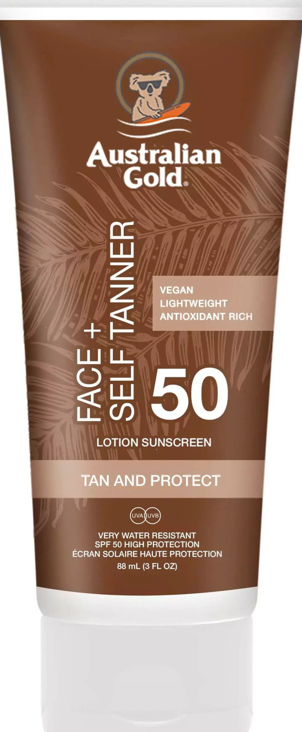 Australian Gold SPF 50 Face + selftanner 88 ml