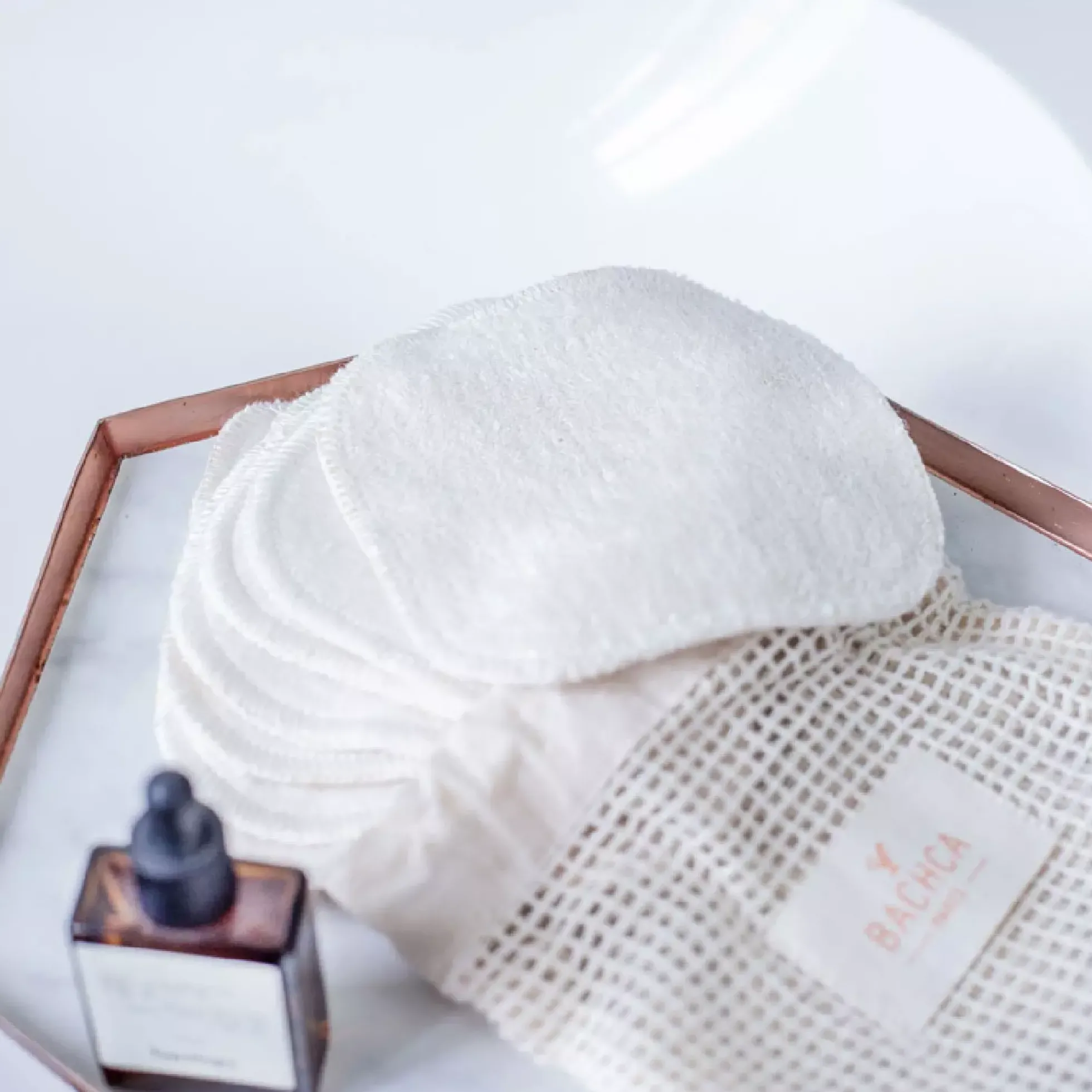 BACHCA 7 reusable makeup remover pads + laundry bag