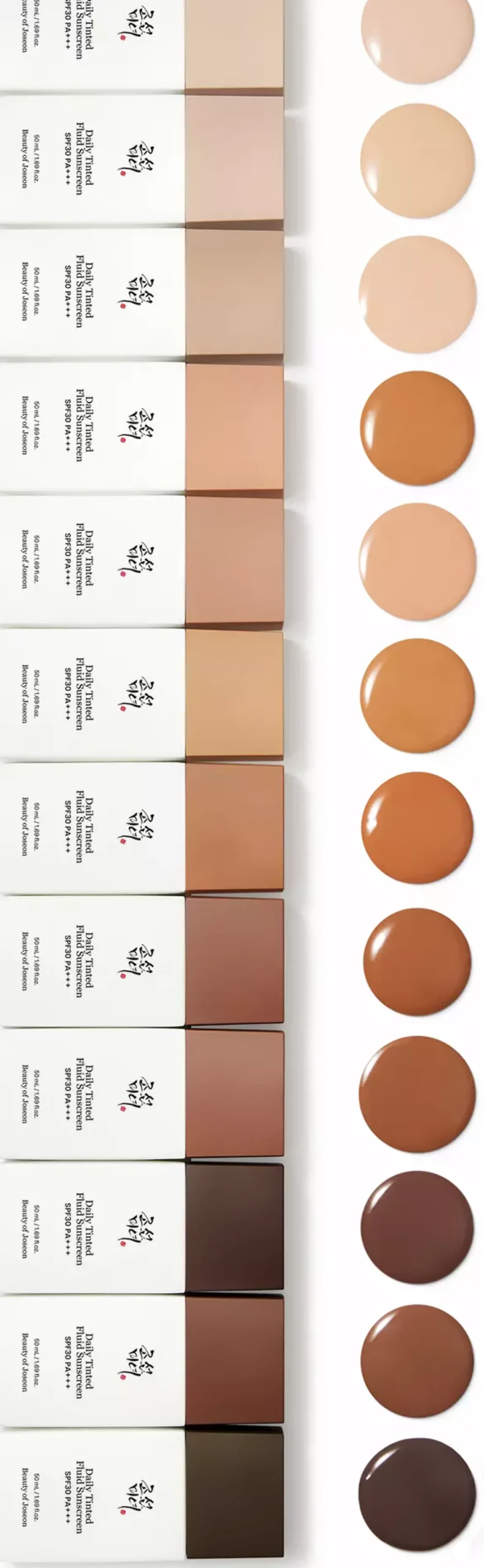 Beauty of Joseon Daily Tinted Fluid Sunscreen Broad Spectrum SPF 30 PA +++ #LP100