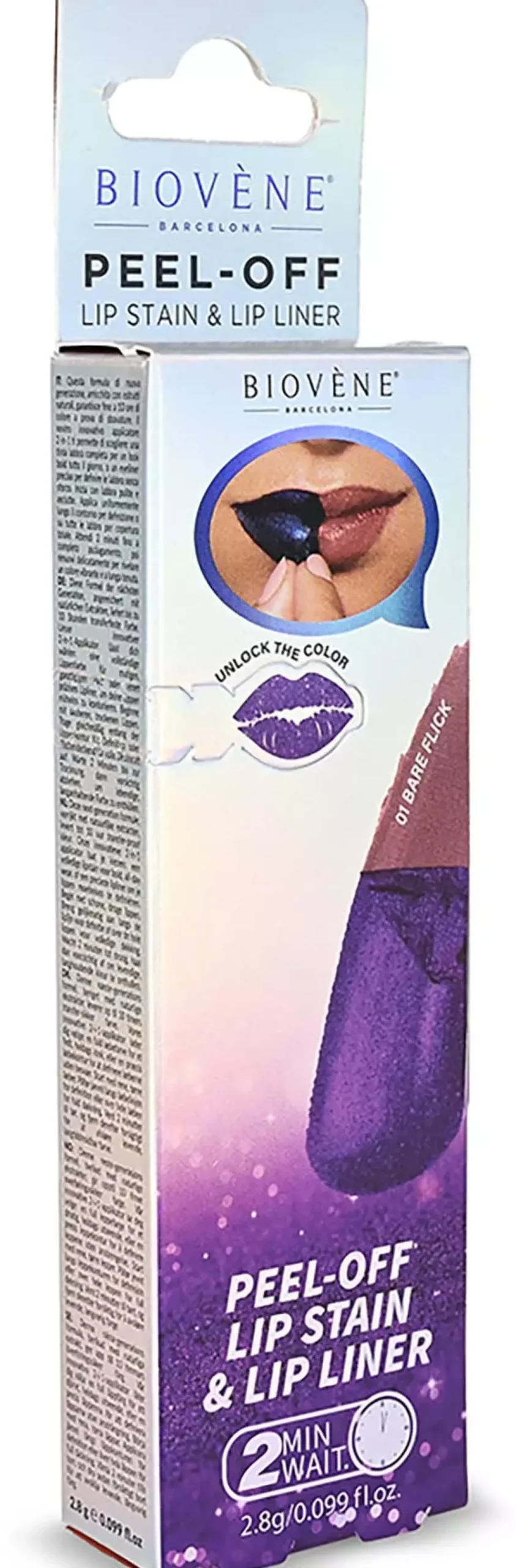 Biovène PEEL-OFF PERFECT REVEAL LIP STAIN & LINER IN ONE Bare Flick Stay-Perfect All Day