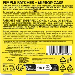 Biovène PIMPLE STAR PATCHES & MIRROR CASE Yellow Pimple Patches - Anti-Blemish Stars in portable mirror case, 32 patches 4 g