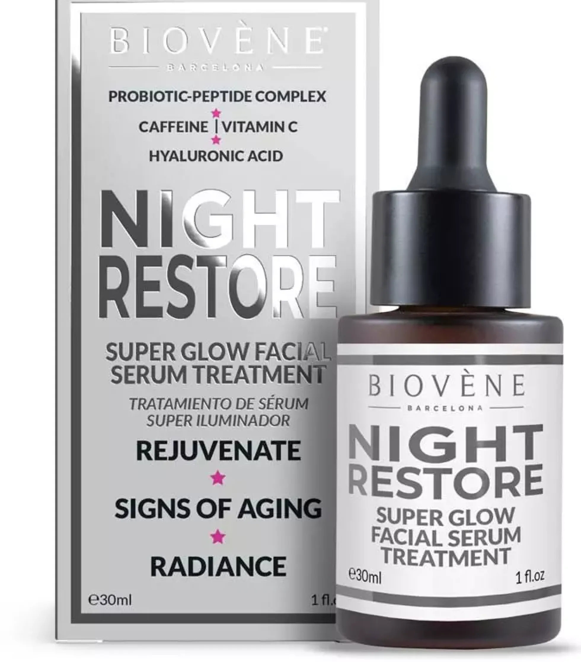 BiovèneStar Collection Night Restore Facial Serum Treatment 30 ml