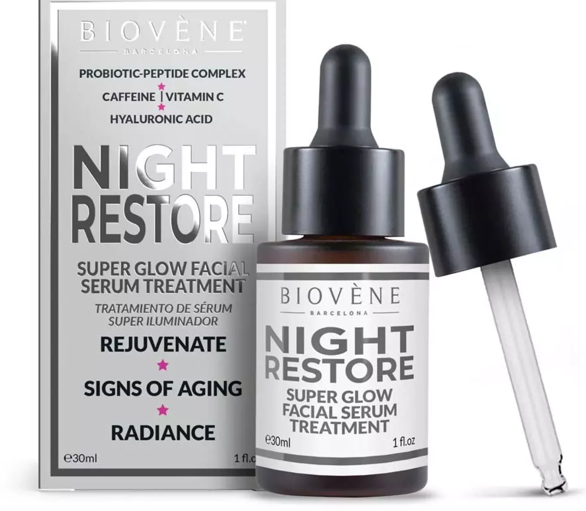 BiovèneStar Collection Night Restore Facial Serum Treatment 30 ml