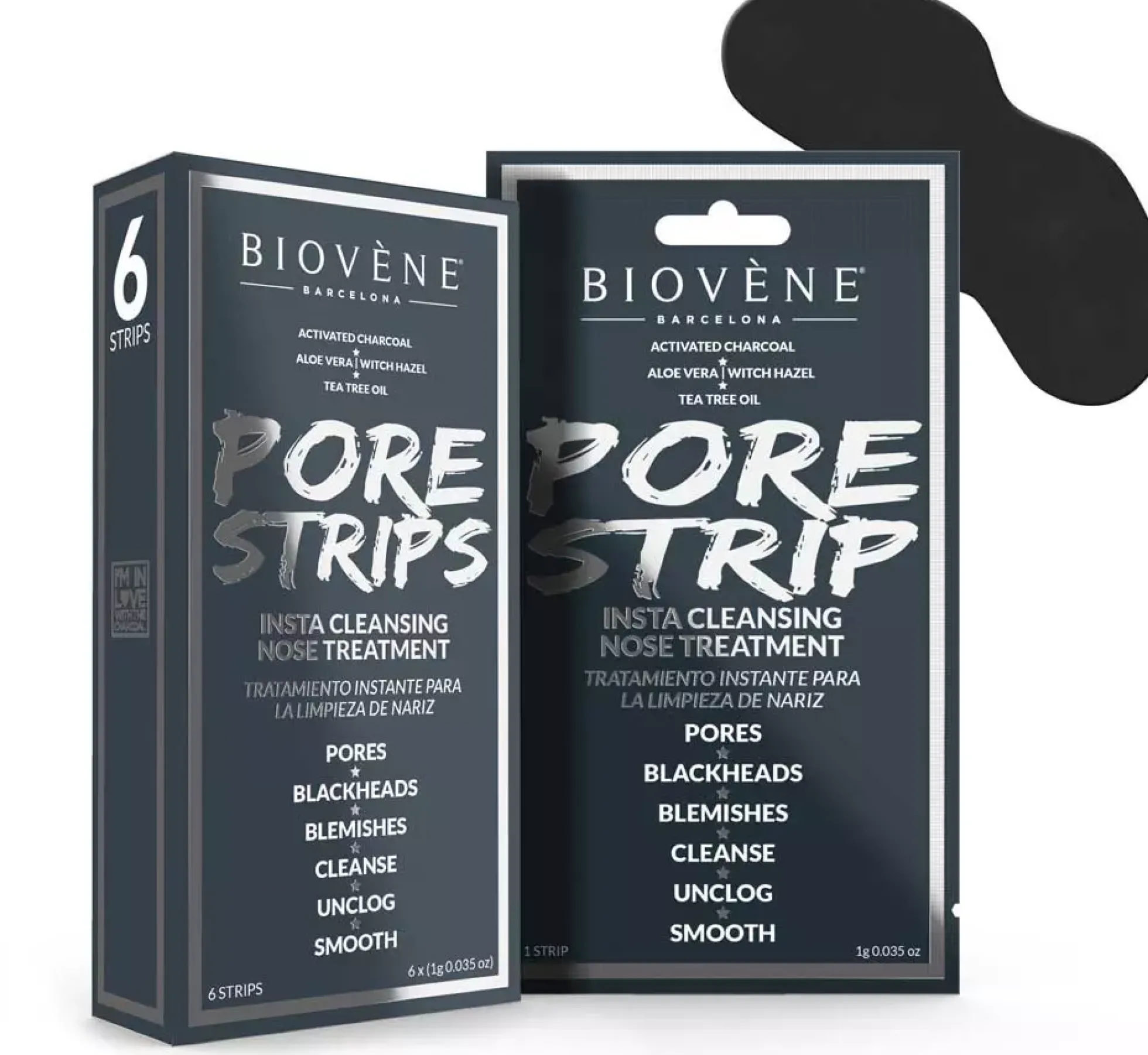 BiovèneStar Collection Pore Strips 6-Pack Insta Cleansing Nose Treatment