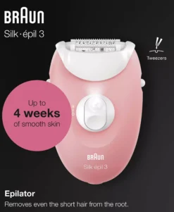 Braun Silk-épil 3 3-176 Epilator Pink/White