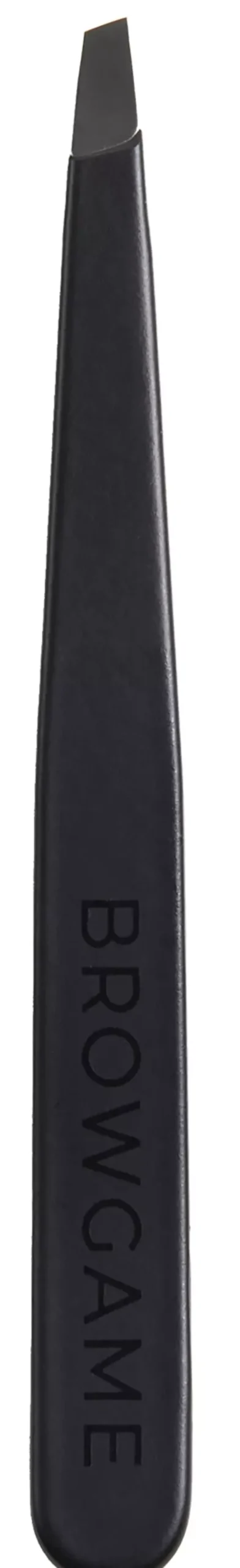 Browgame Cosmetics Signature Tweezer Slanted - Soft Touch Blackout