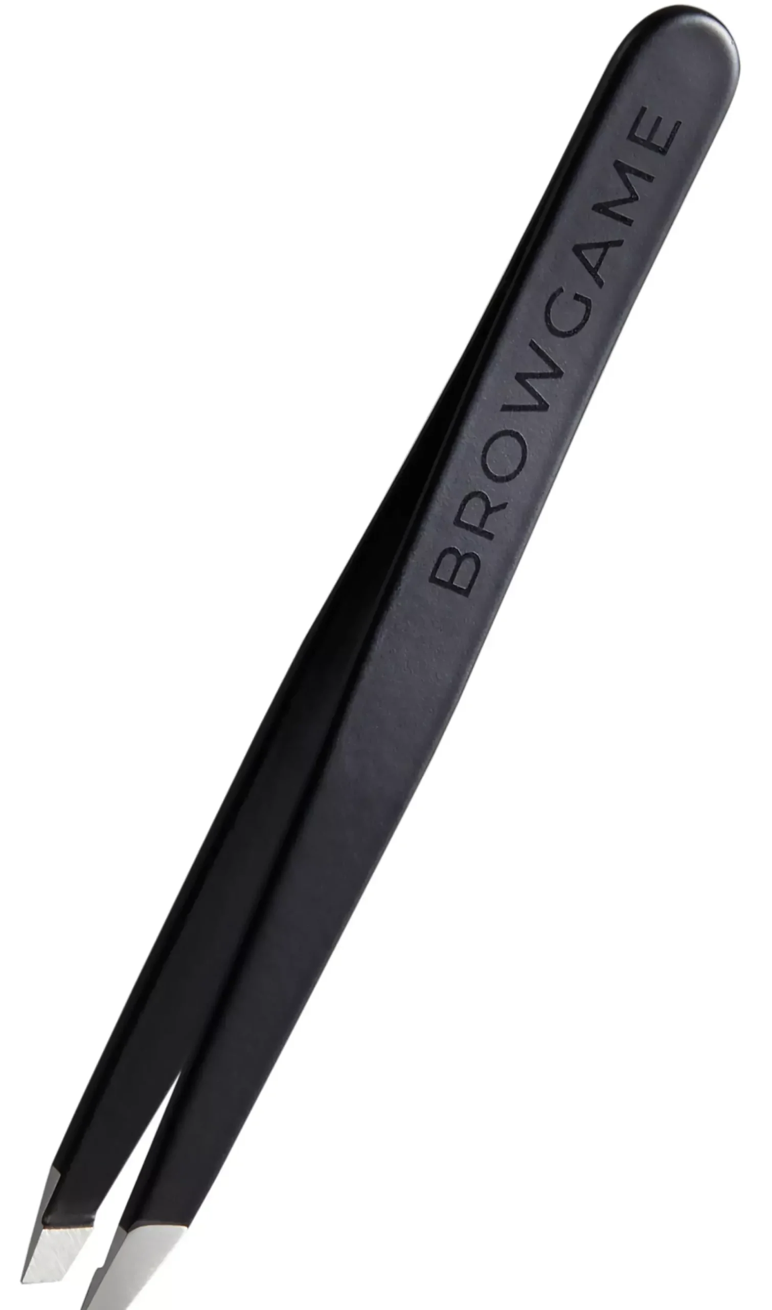 Browgame Cosmetics Signature Tweezer Slanted - Soft Touch Blackout
