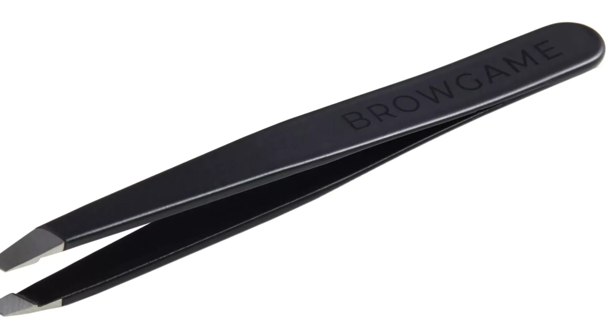 Browgame Cosmetics Signature Tweezer Slanted - Soft Touch Blackout