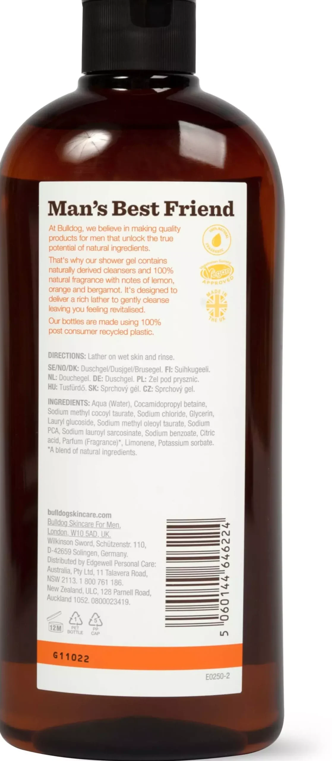 BulldogLemon & Bergamot Shower Gel 500 ml
