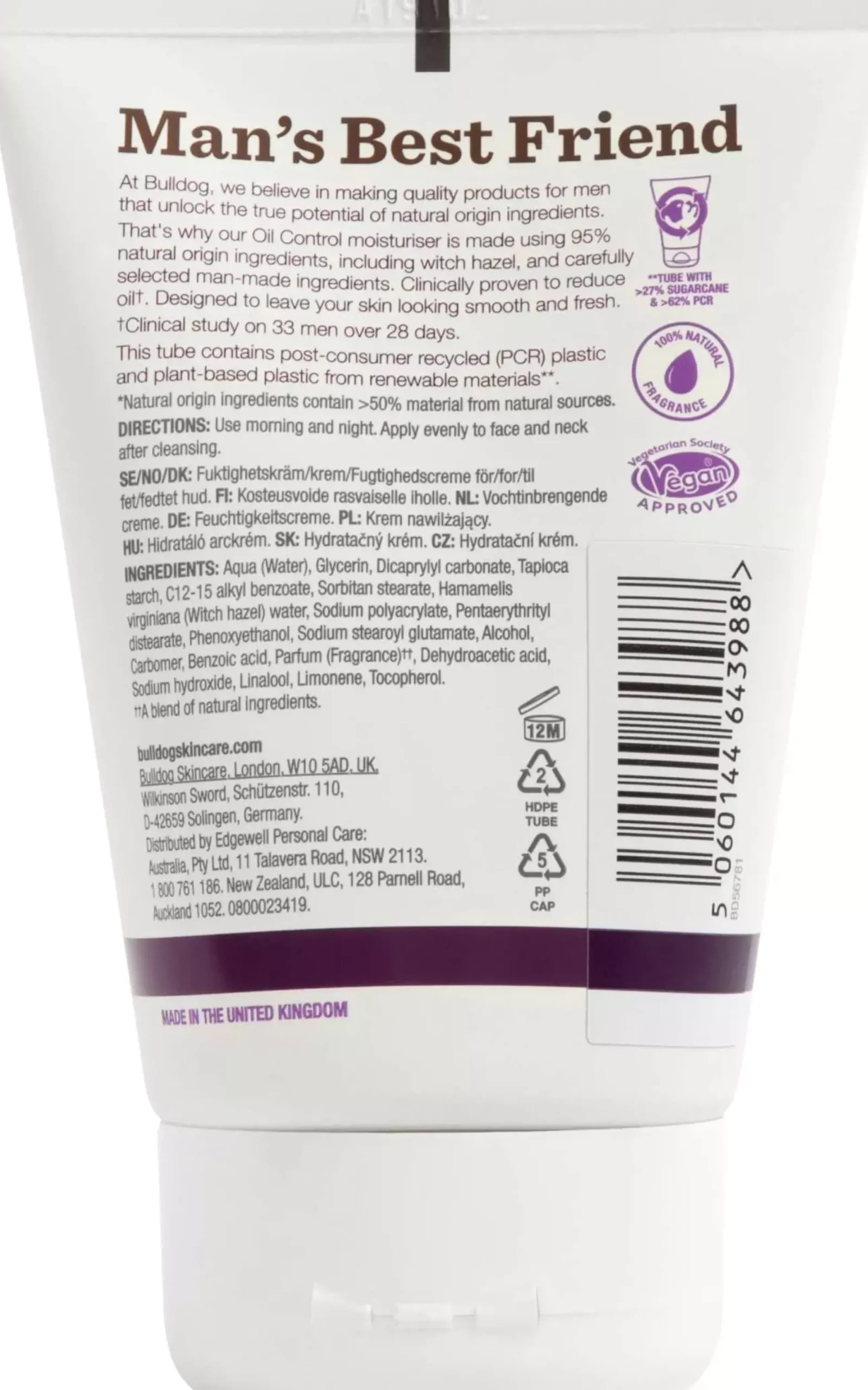 BulldogOil Control Moisturiser 100 ml