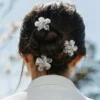 ByBarb Flower hair claw Daisy Grey
