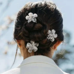 ByBarb Flower hair claw Daisy Grey