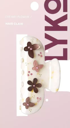 By Lyko Hair Claw Acrylic Creamy Flower