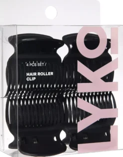 By Lyko Hair Roller Clips 4 pcs Black