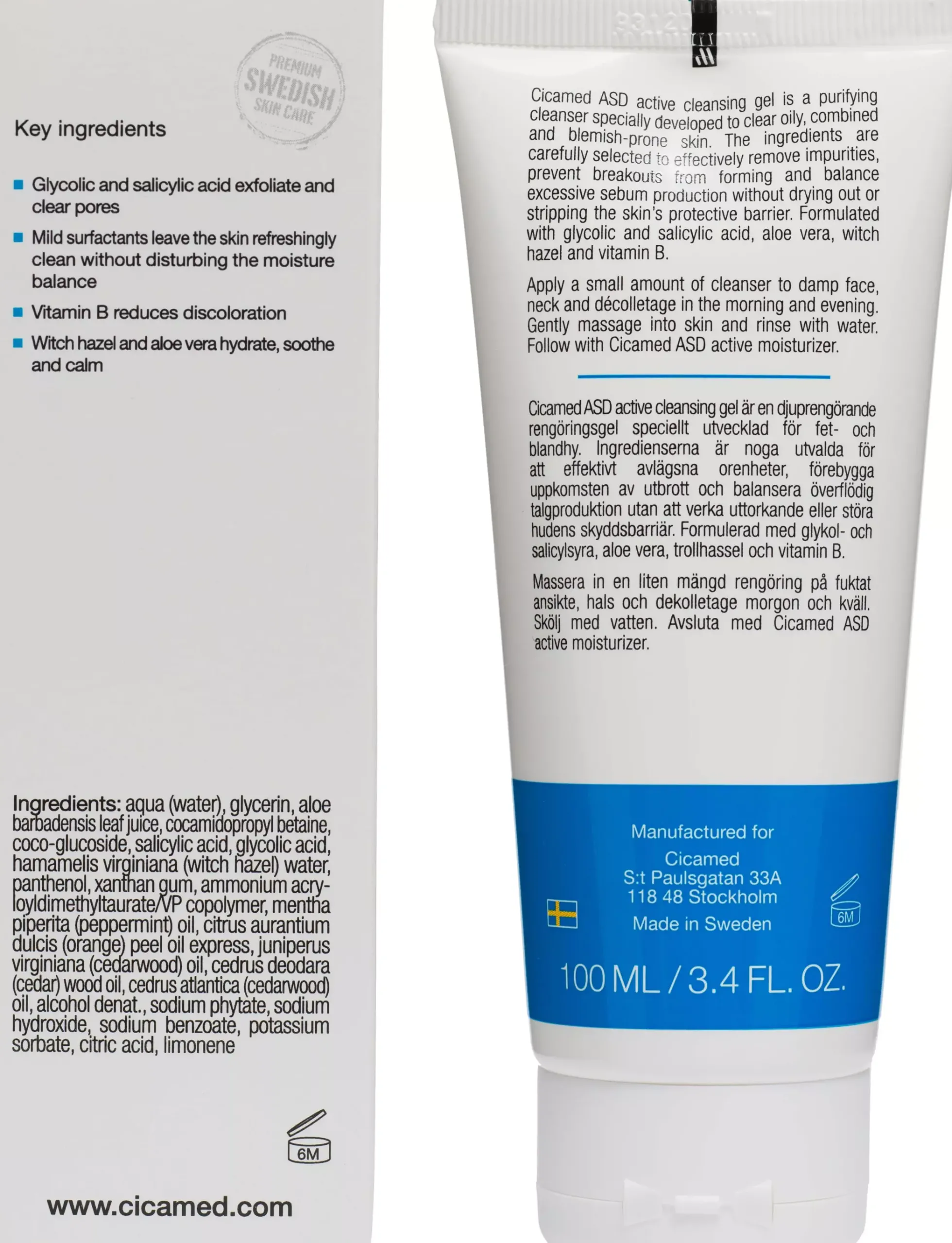 CicamedASD Clerar Skin ASD Active Cleanser Gel 100 ml