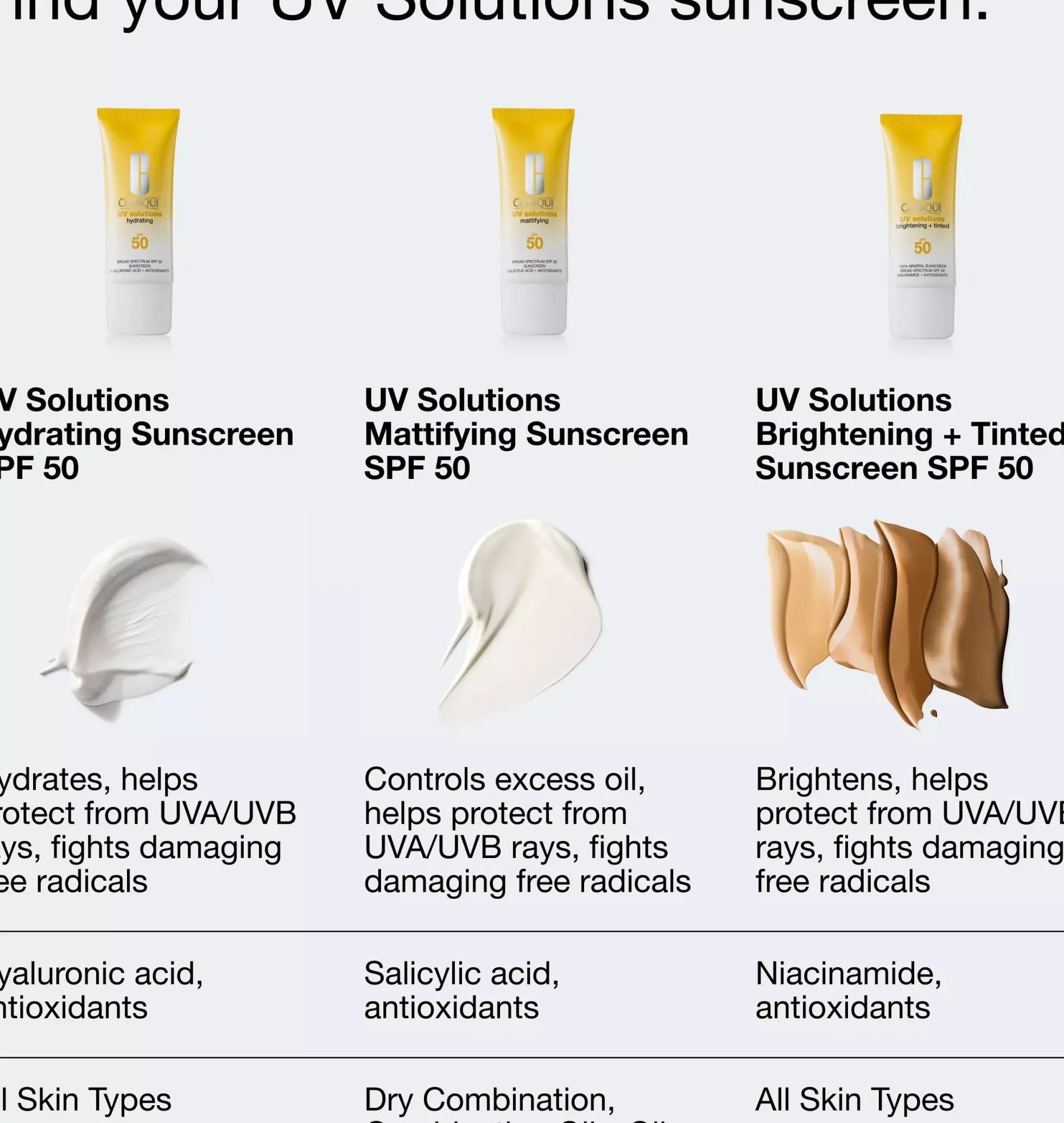 Clinique UV Solutions Brightening + Tinted Sunscreen SPF 50 Medium Deep