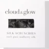 Cloud & Glow Silk Scrunchies 4 cm Charcoal