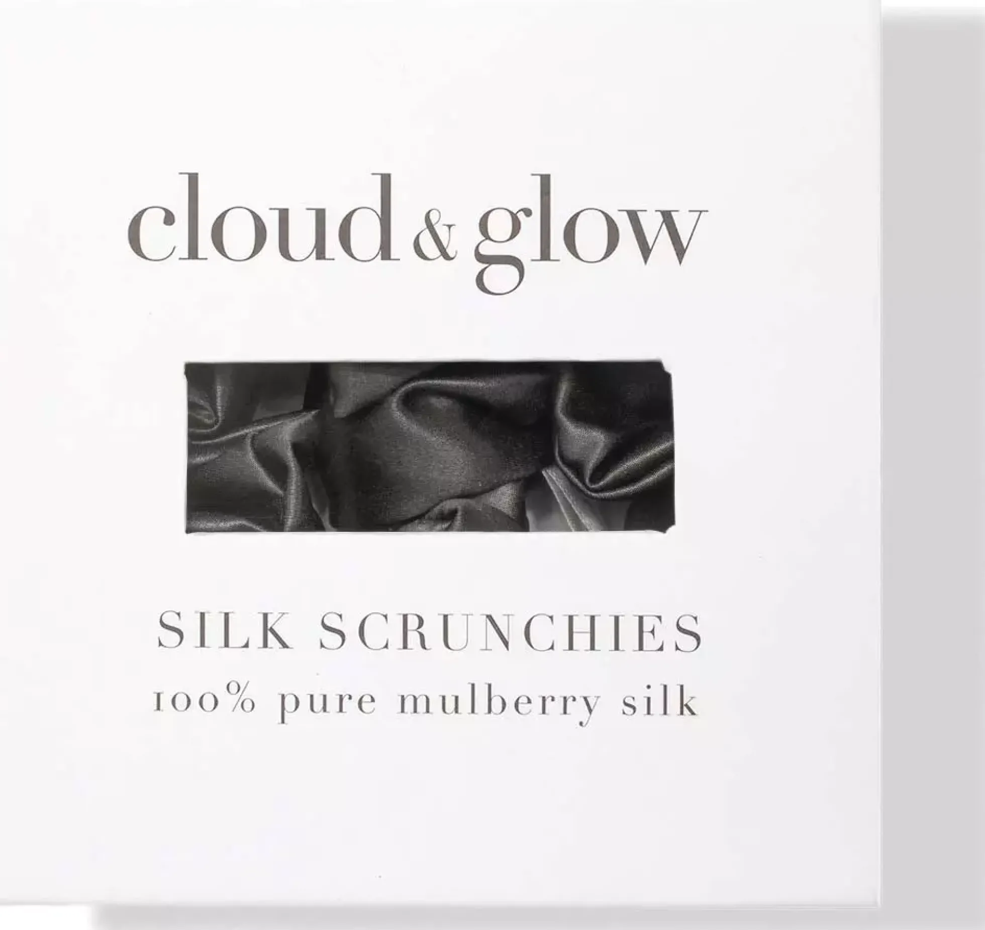 Cloud & Glow Silk Scrunchies 4 cm Charcoal