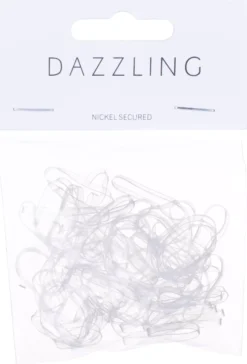Dazzling Elastic Hair Ties 75 pcs Black