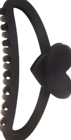 Dazzling Hair Clip Heart 13 cm Black