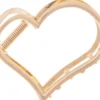 Dazzling Hair Clip Heart 6,5 cm Gold