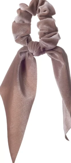Dazzling Scrunchie Tail Velvet Beige