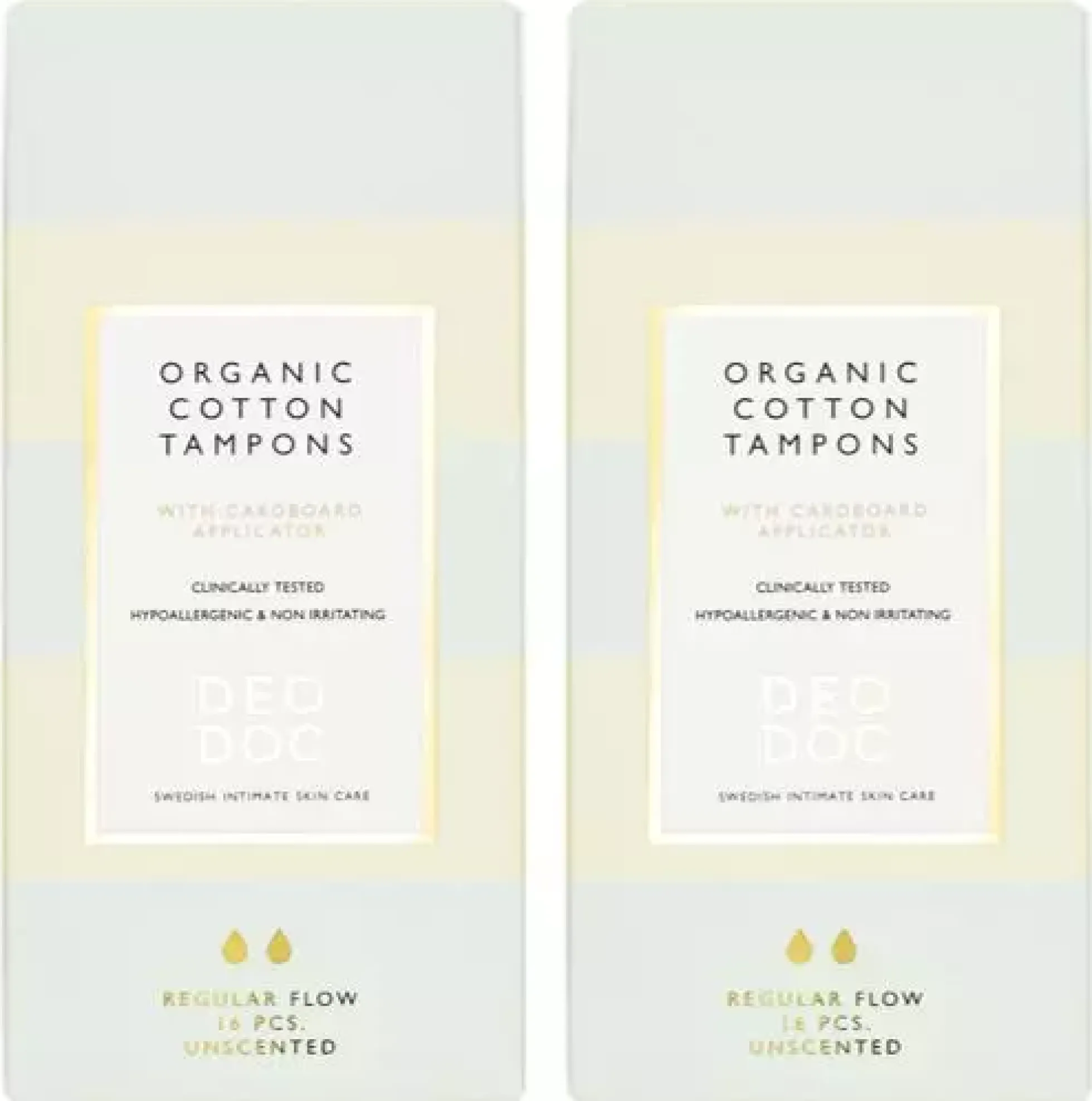 DeoDoc Organic Cotton Tampons Regular 2-pack