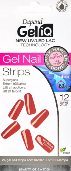 DependGel iQ Gel Nail Strips Bordeaux Dreams
