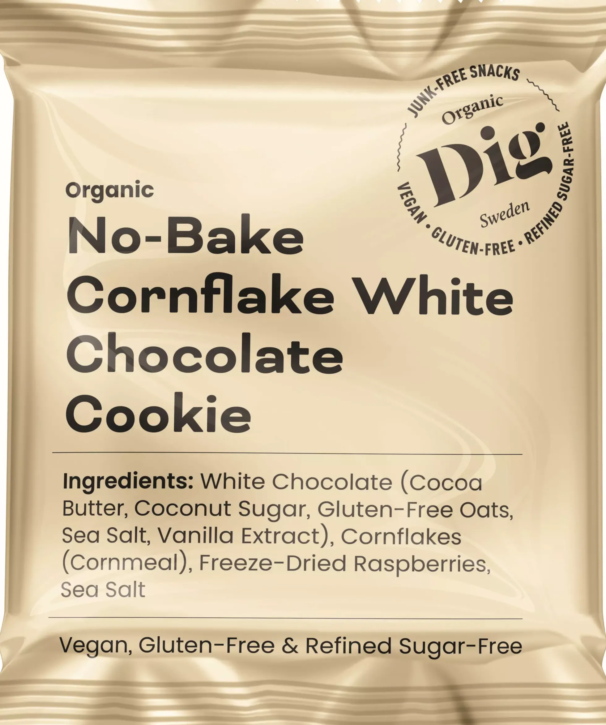 Dig Organic No-Bake Cornflake White Chocolate Cookie 35 g