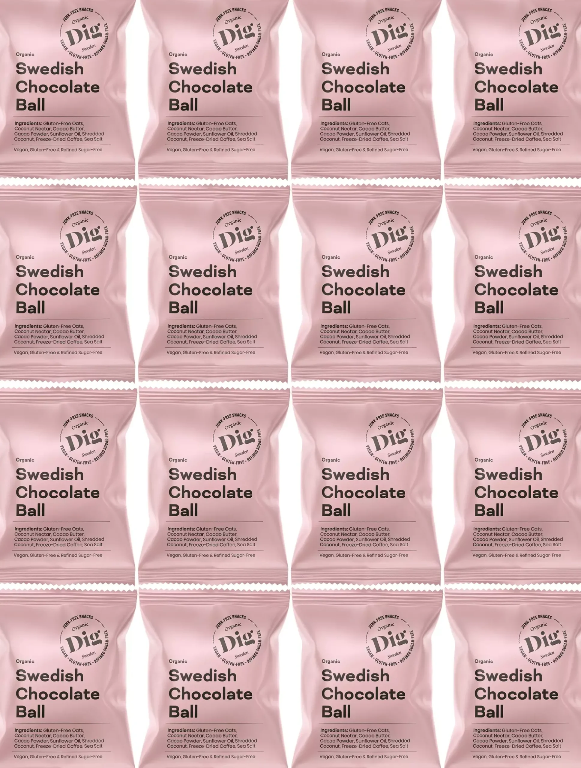 Dig Organic Swedish Chocolate Ball 16 x 25g
