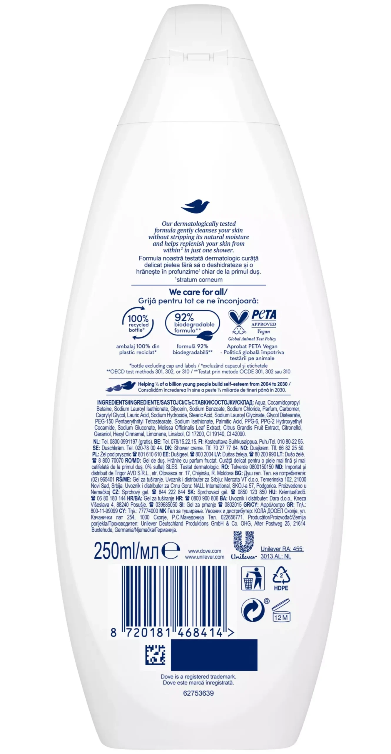 Dove Shower Gel Fruity Nourish 250 ml