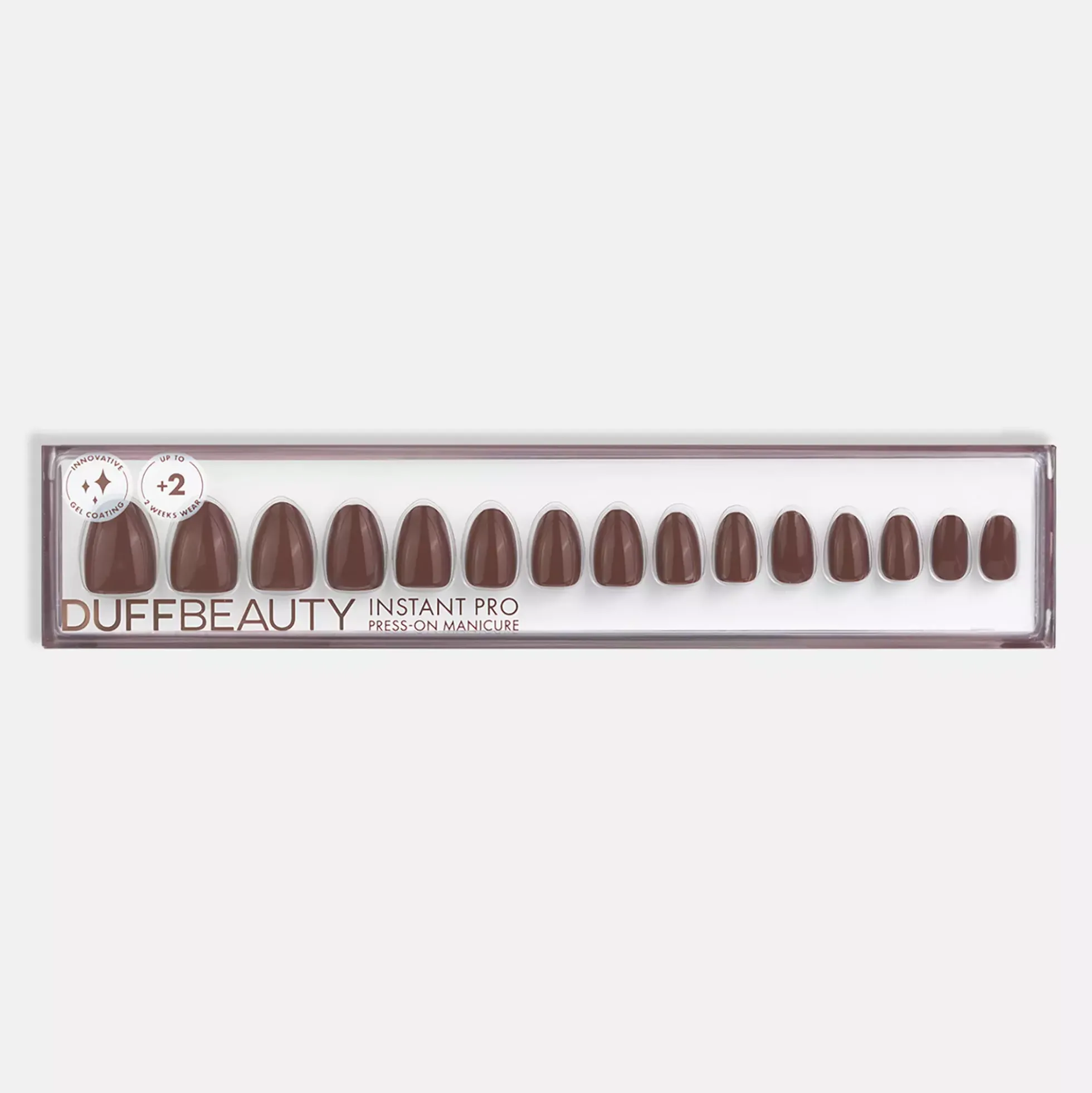 DUFFBEAUTY Instant Pro Press-On Manicure Glazed Latte Short Almond