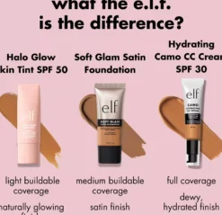 e.l.f. Halo Glow Skin Tint SPF50 6 Light Cool