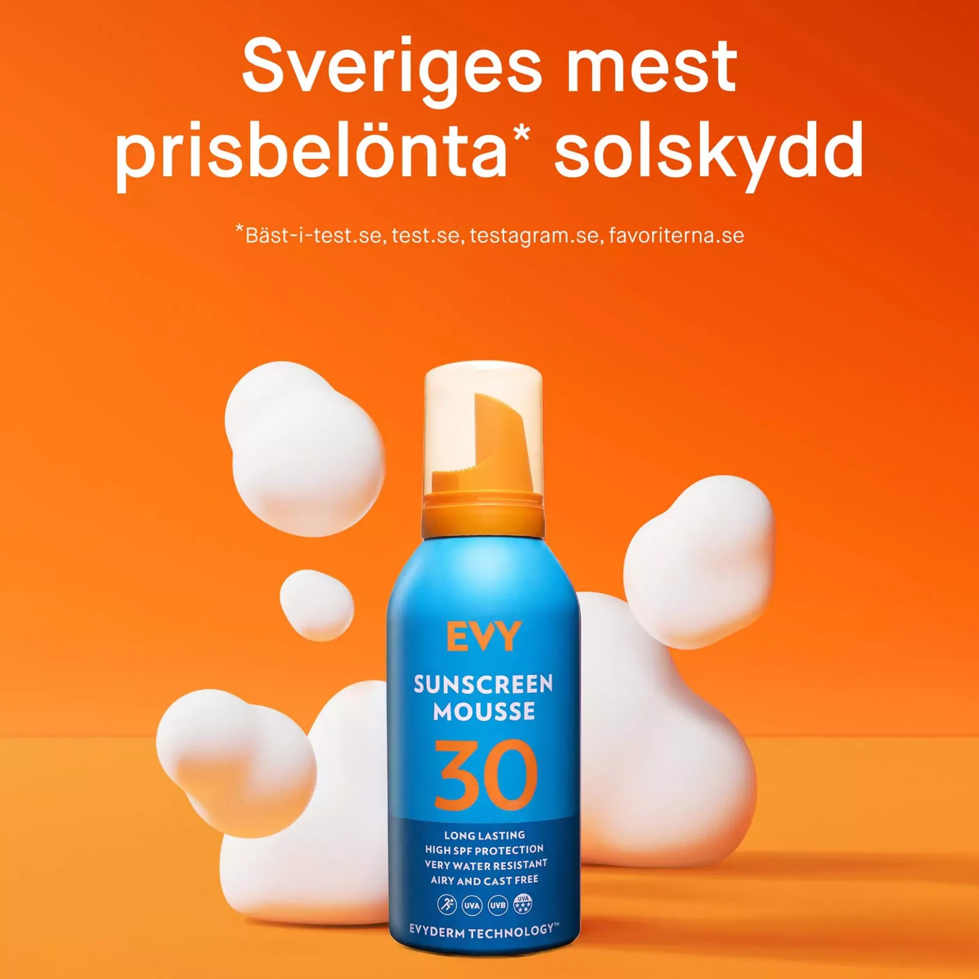 EVY Sunscreen mousse spf 30 150 ml