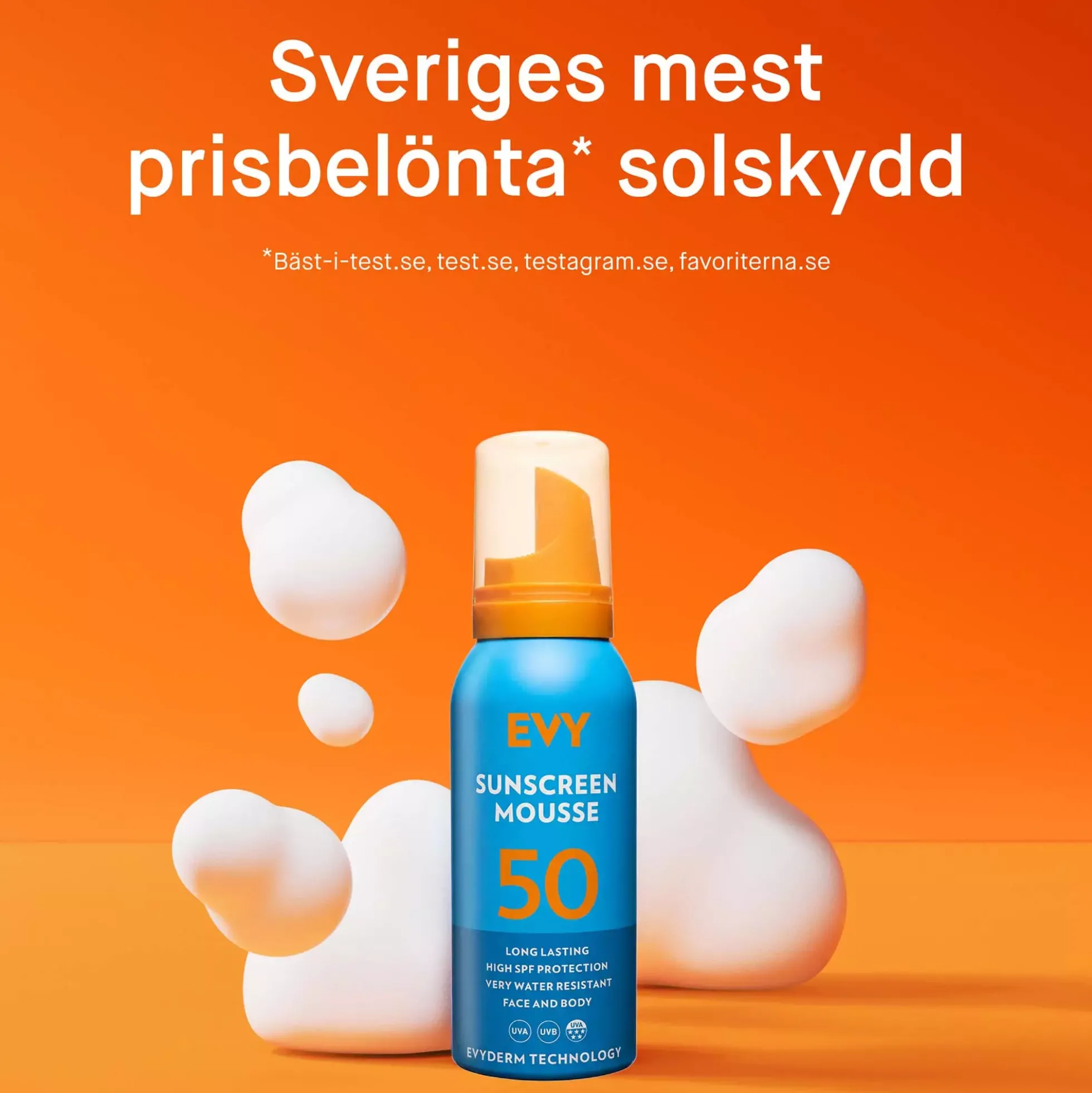 EVY Sunscreen mousse spf 50 100 ml