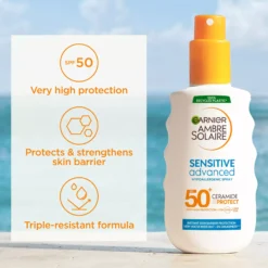 GarnierAmbre Solaire Sensitive Advanced Hypoallergenic Spray SPF50+ 150 ml