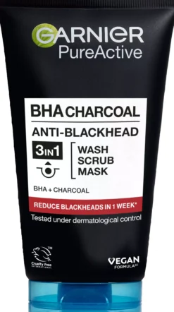 GarnierPureActive BHA Charcoal In1 Anti-Blackhead Cleanser For Impure Skin