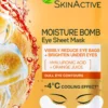 GarnierSkinActive Moisture Bomb Hyaluronic Acid + Orange Juice Eye Sheet Mask for Dull Eye Contours