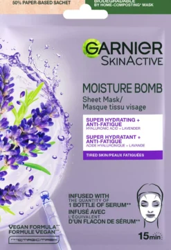 GarnierSkinActive Moisture Bomb Super Hydrating & Anti-Fatigue Sheet Mask for Tired Skin