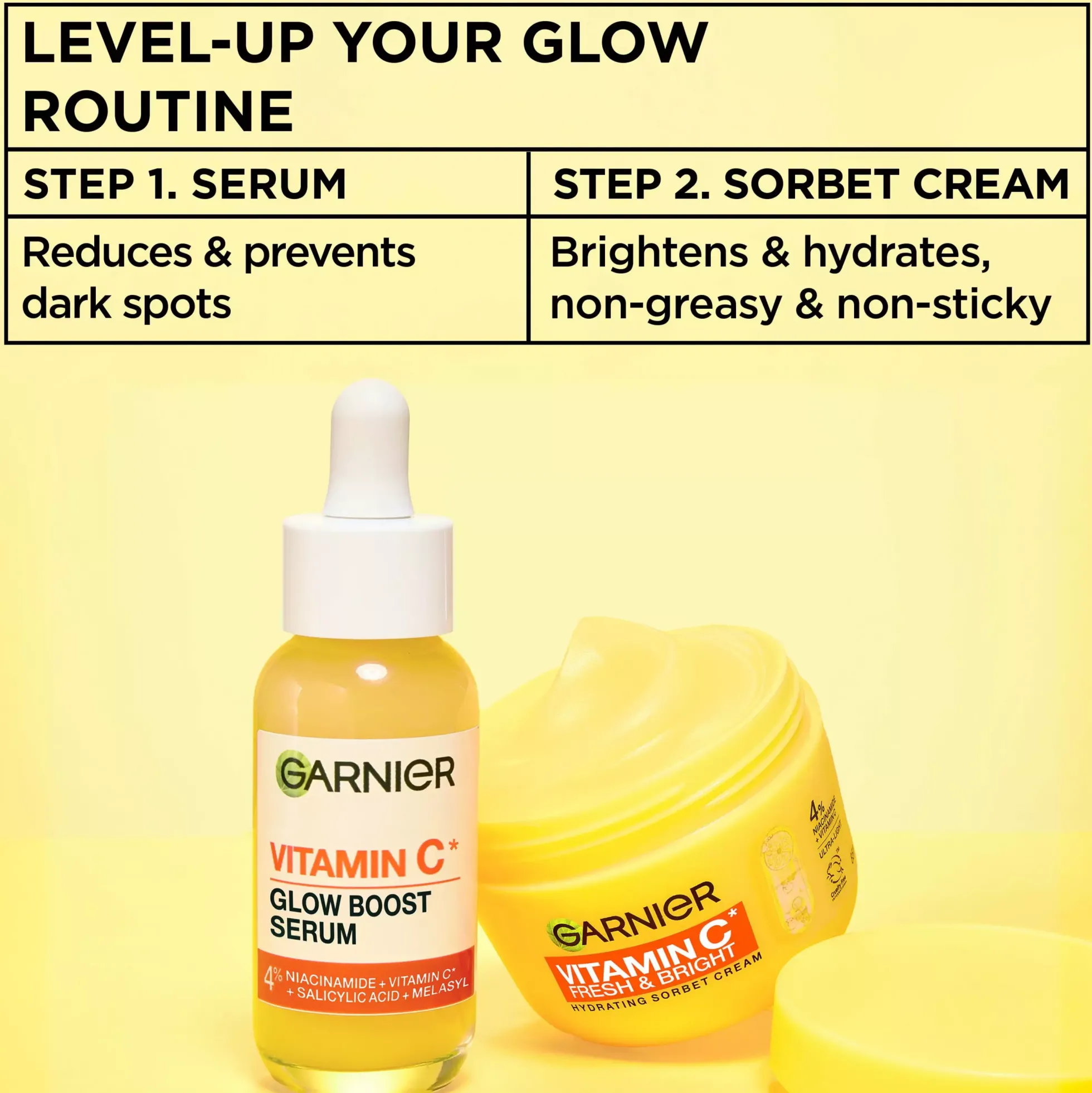 Garnier Vitamin C* Glow Boost Serum For Dull Skin 30 ml