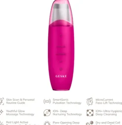 Geske9 in 1 MicroCurrent Skin Scrubber & Blackhead Remover Magneta
