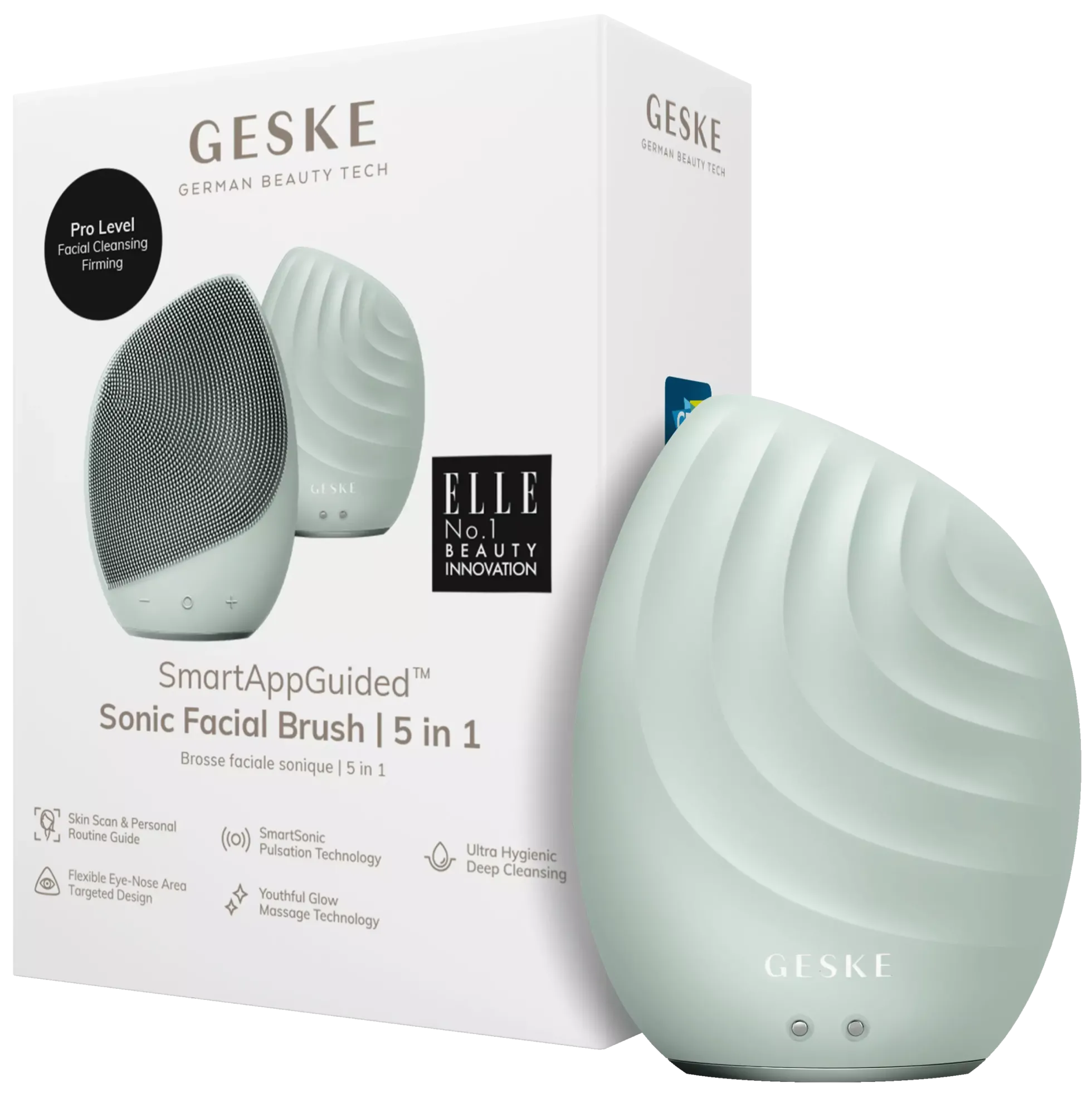 Geske5 in 1 Sonic Facial Brush Green