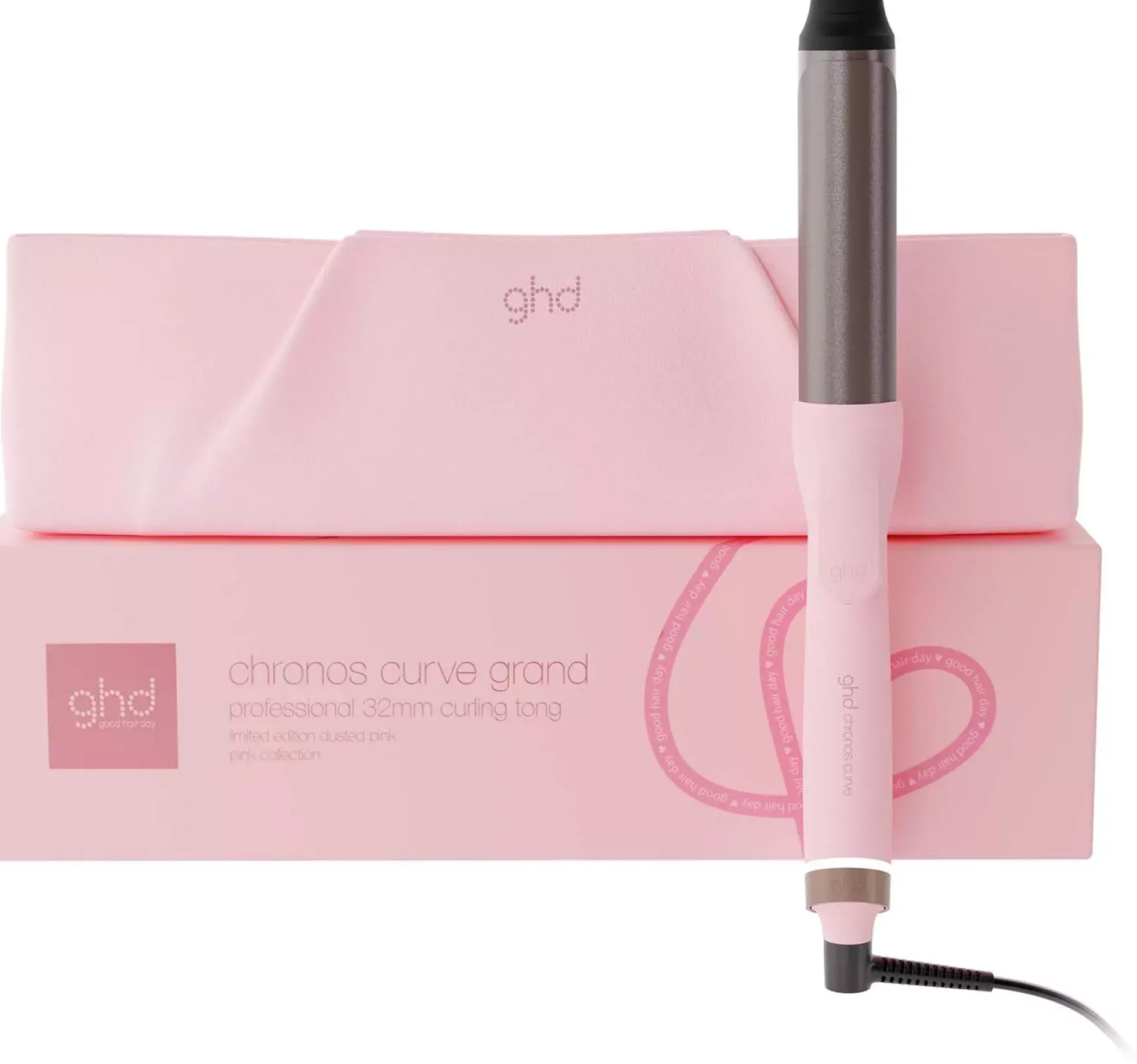 ghd Chronos Limited Edition Curve Grand Tong (32mm Barrel) in Dusted Pink