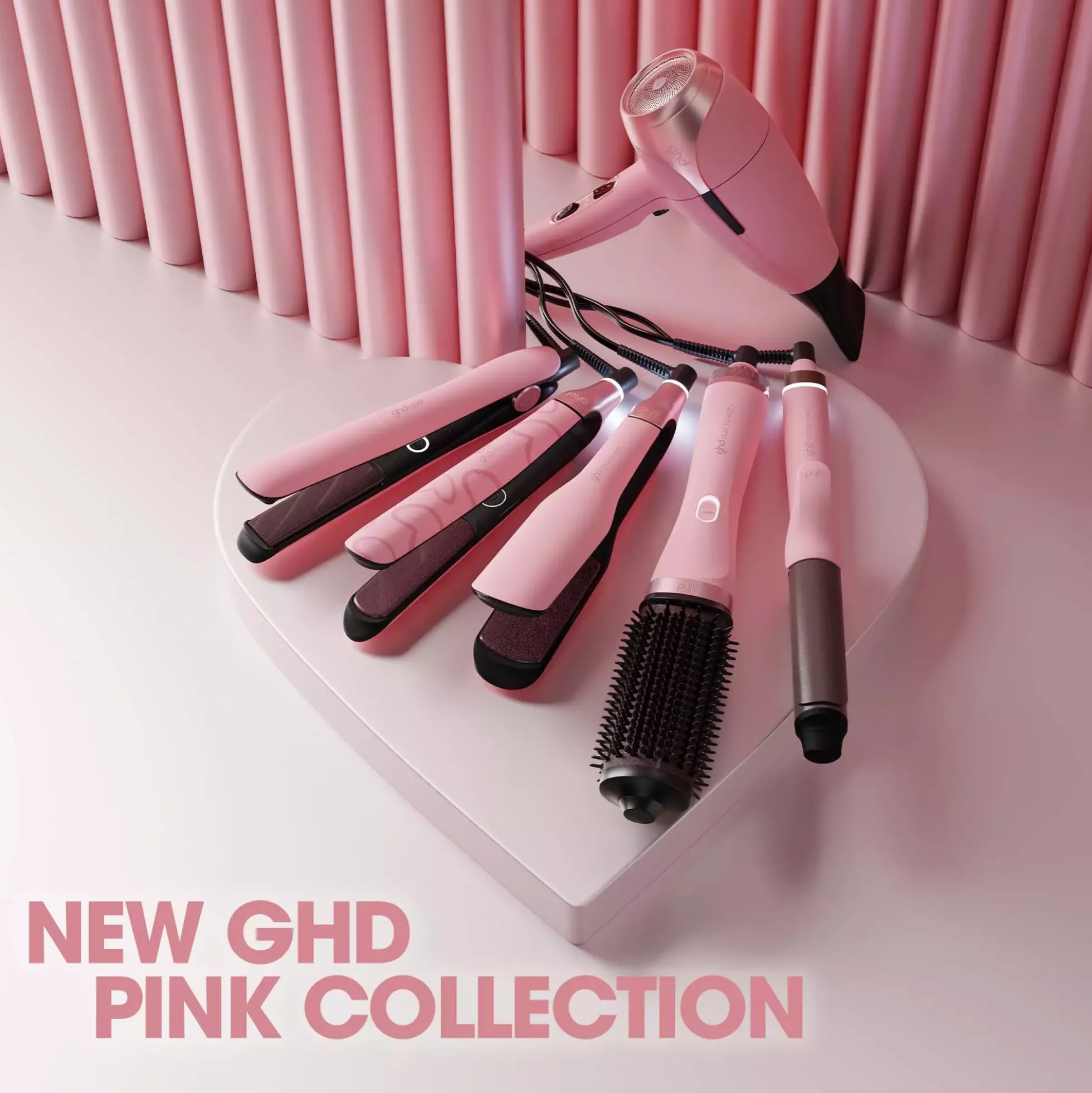 ghd Chronos Limited Edition Curve Grand Tong (32mm Barrel) in Dusted Pink