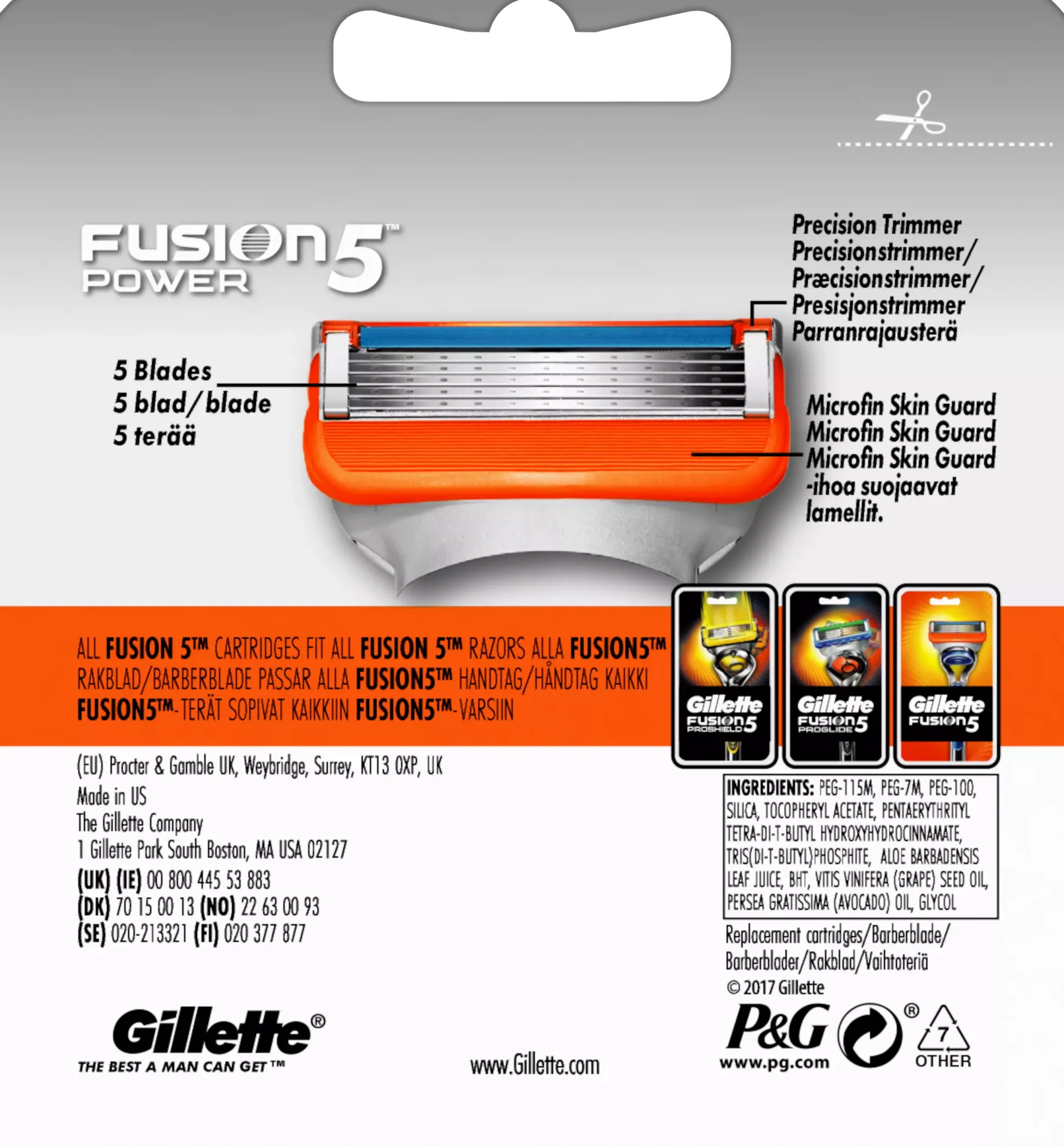 GilletteFusion5 Power Razor Blades 4-pack 4 st