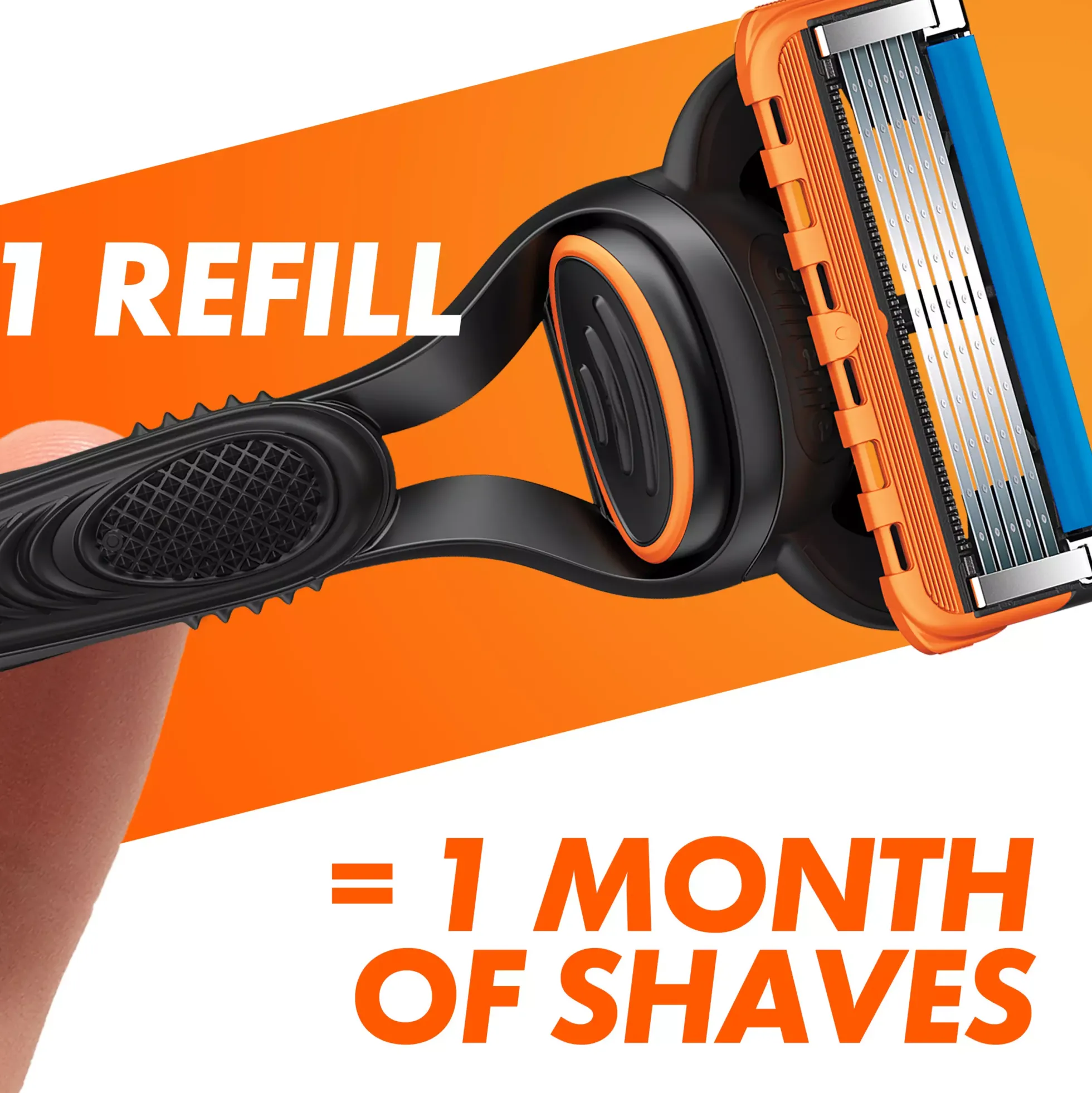 Gillette Fusion5 Razor For Men 1 Razor 2 Razor Blade Refills