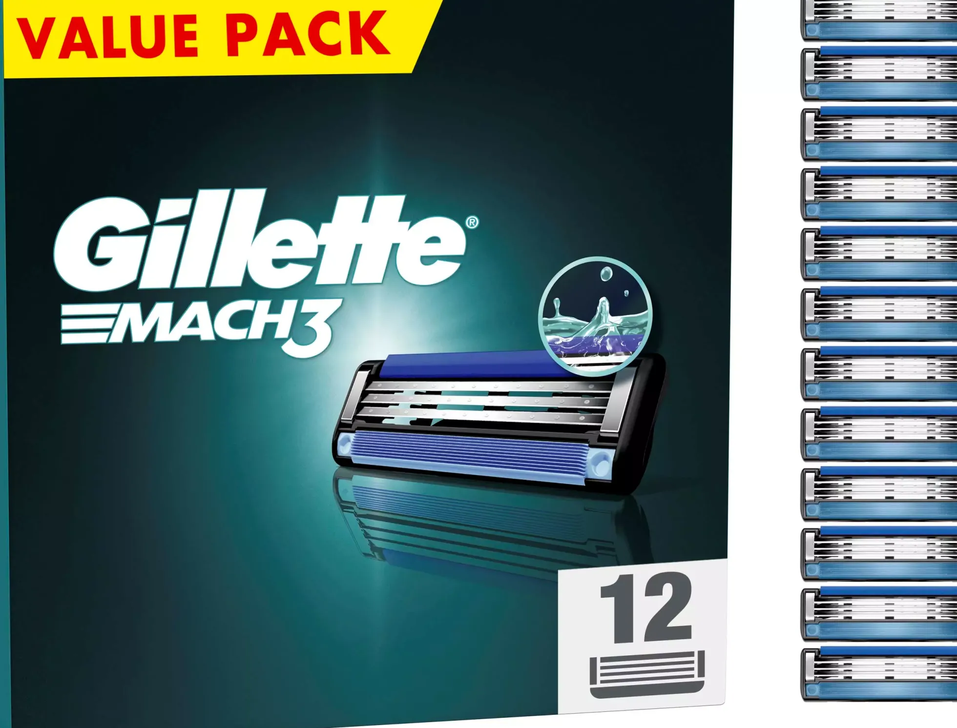 Gillette Mach3 Men’s Razor Blade Refills 12 Count